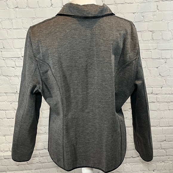 CHICO'S Jacket Reversible Plaid/Gray-Large - Picture 4 of 7